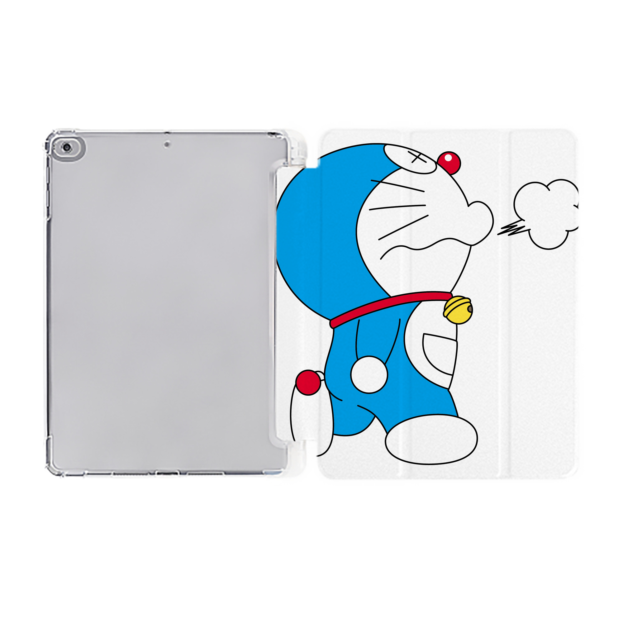 （画像用） ドラえもん Doraemon IPad ケース ペン収納付き 三つ折りスタンド PUレザー×シリコン 対応機種9.5/10.5/10.9インチ